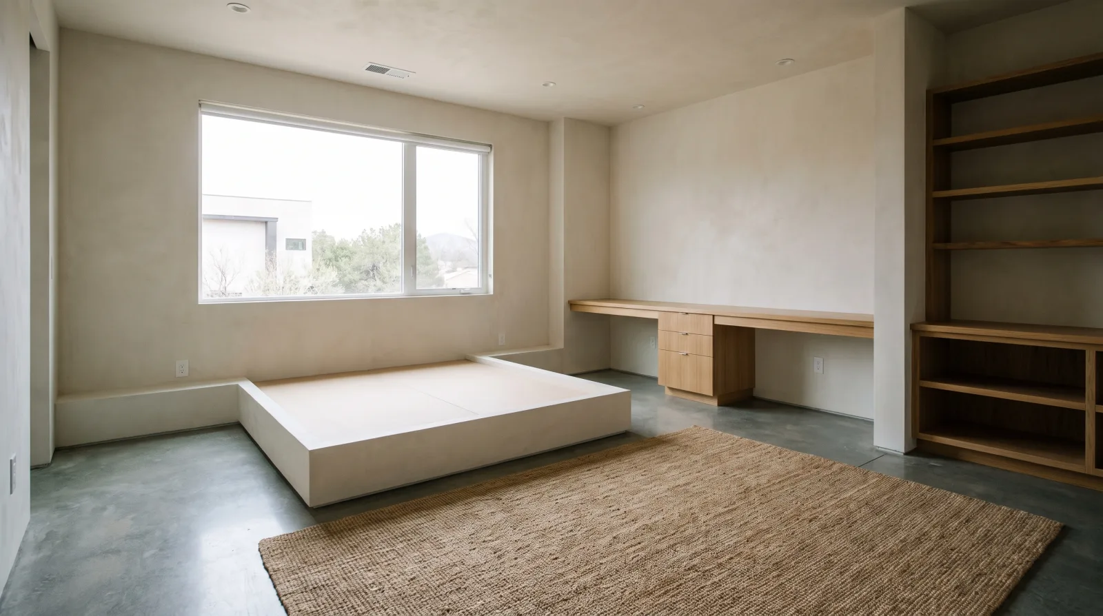 An empty, quiet room set up as a calm planning space for fiduciary paperwork-free discussion